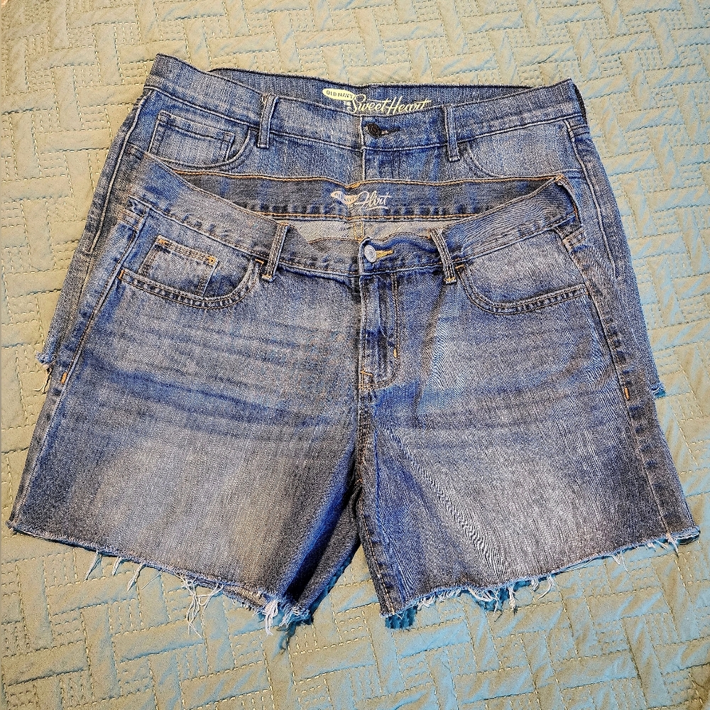 2 Pairs Old Navy Womens Denim Shorts